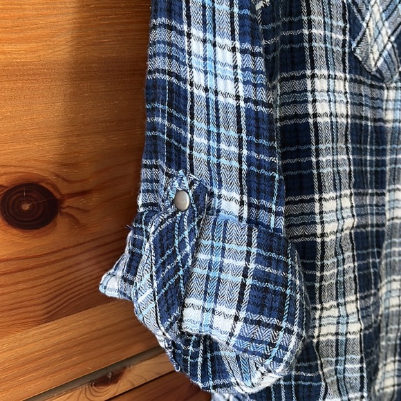 Kut from the Kloth Blue Plaid Top - Picture 3 of 4